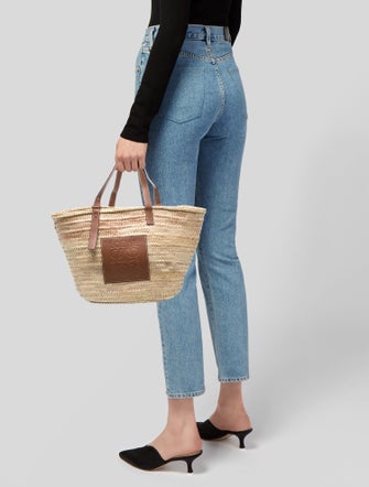 Loewe Raffia Basket Large