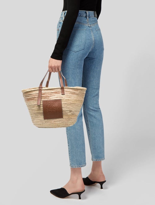 Loewe Raffia Basket Large