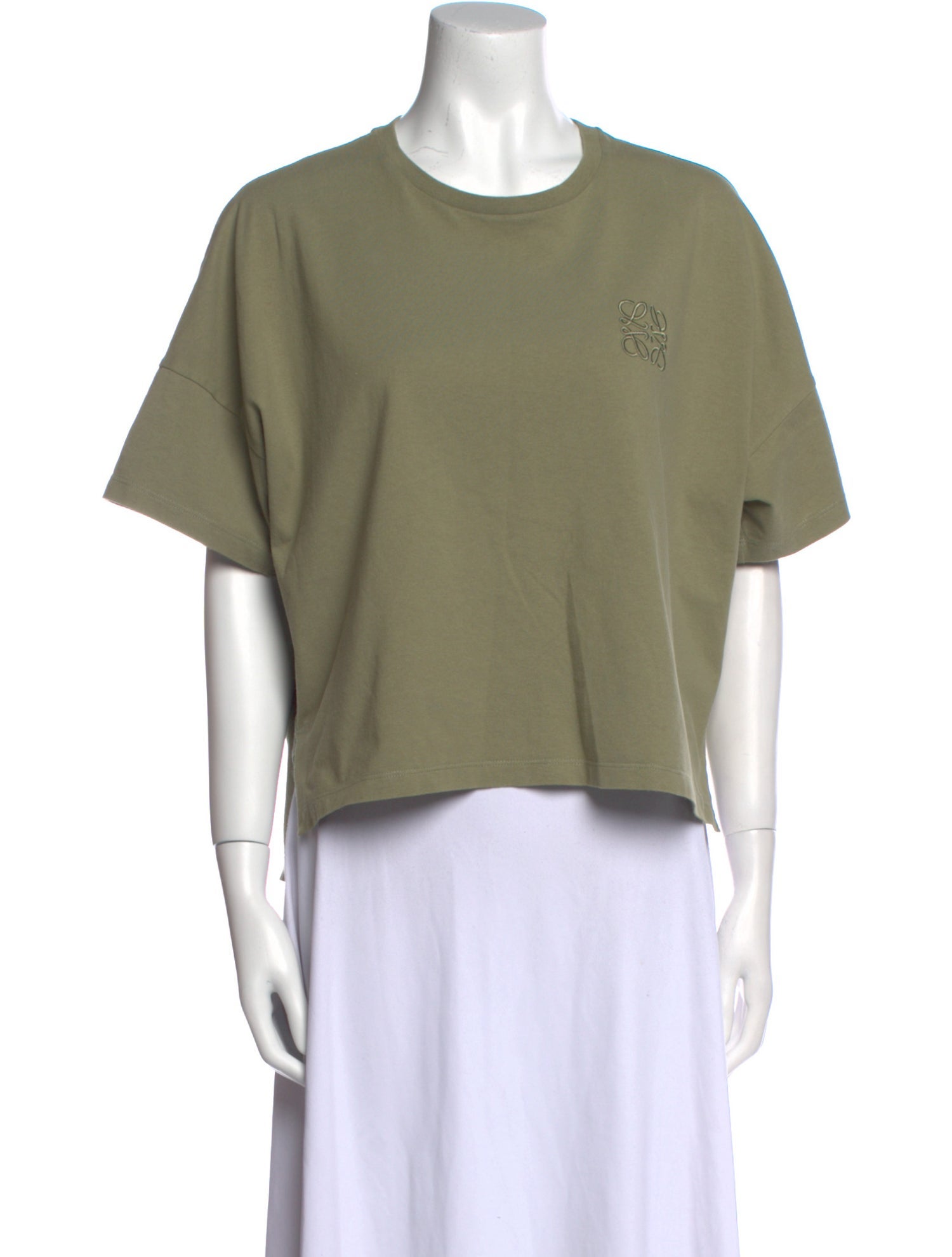 Loewe Crew Neck Short Sleeve Crop Top