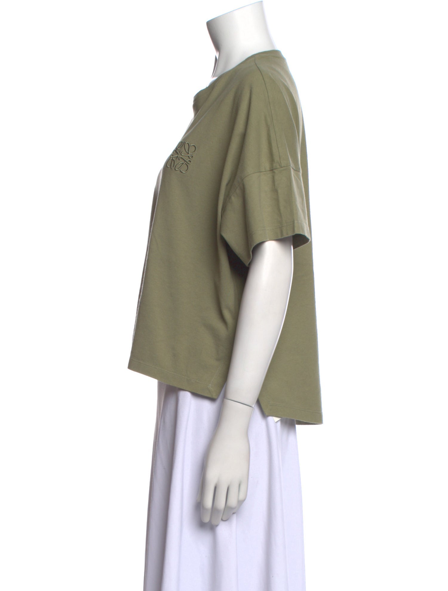 Loewe Crew Neck Short Sleeve Crop Top