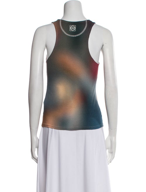 Loewe Tie-Dye Print Scoop Neck Top