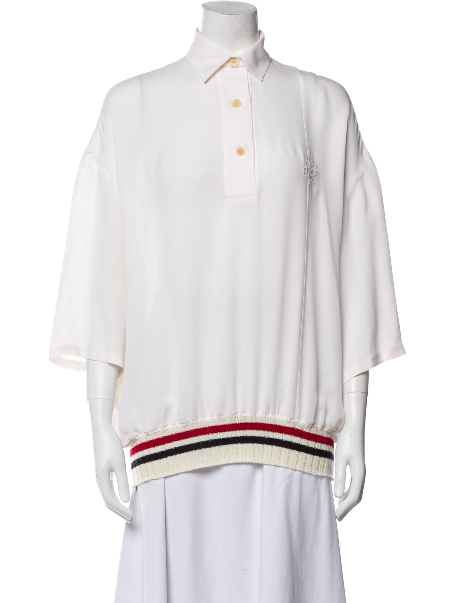 Loewe Silk Three-Quarter Sleeve Tunic