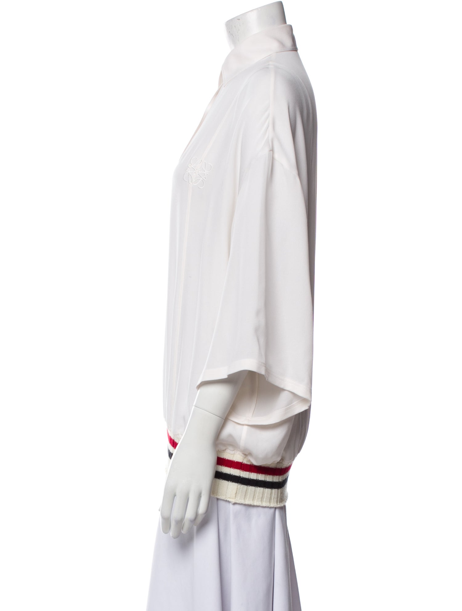 Loewe Silk Three-Quarter Sleeve Tunic