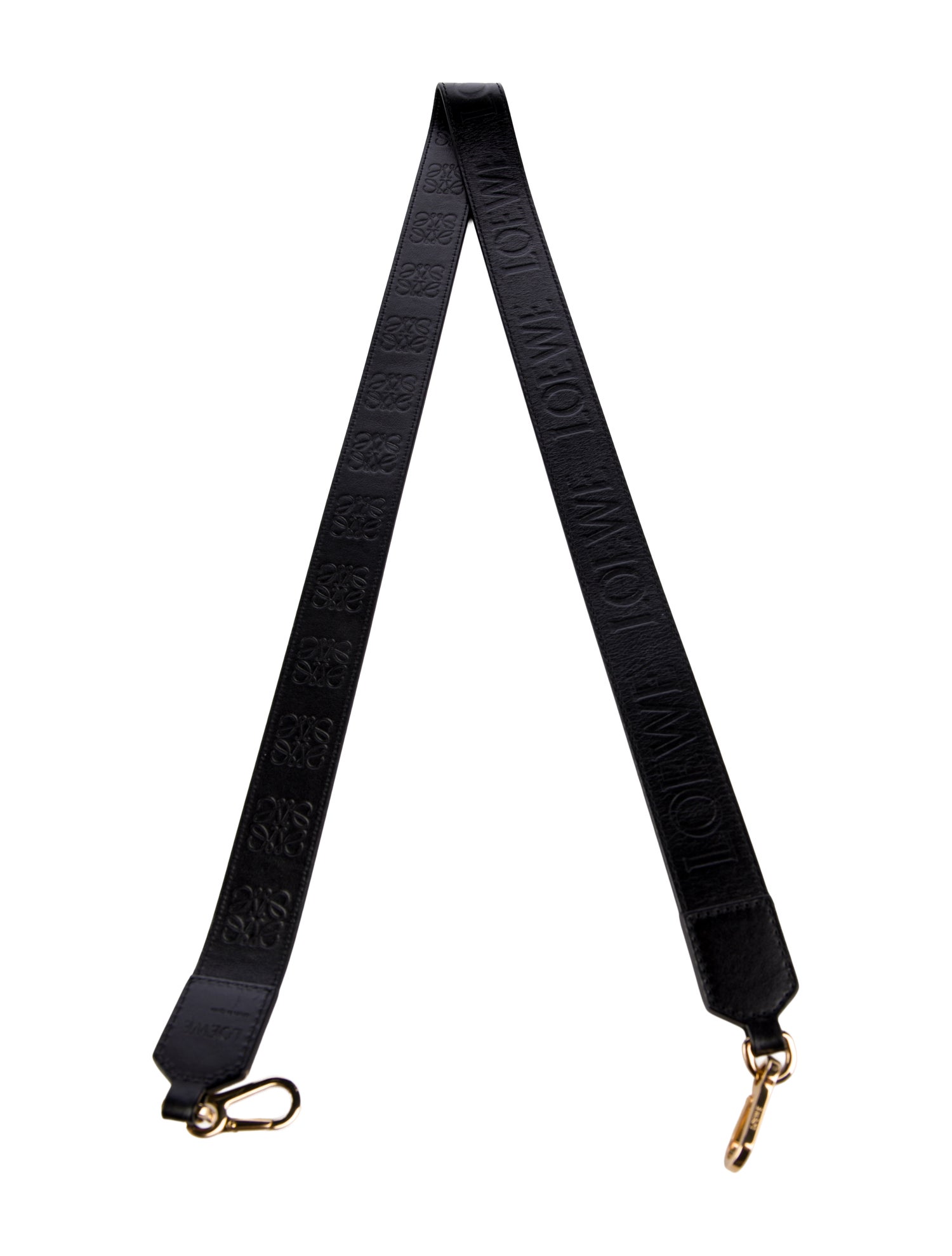 Loewe Womens' black leather bag strap w/Tags