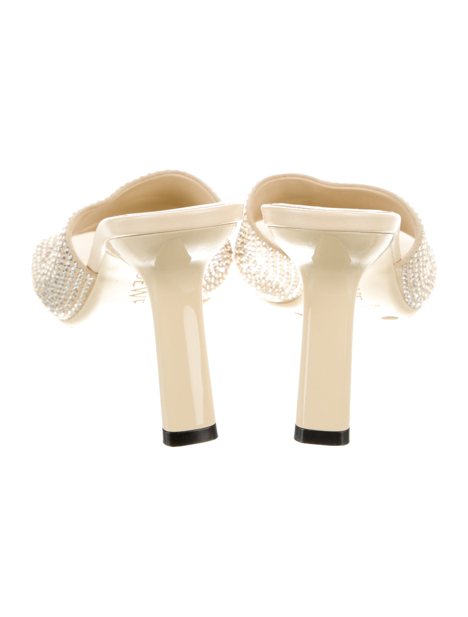 Loewe Leather Crystal Embellishments Slides