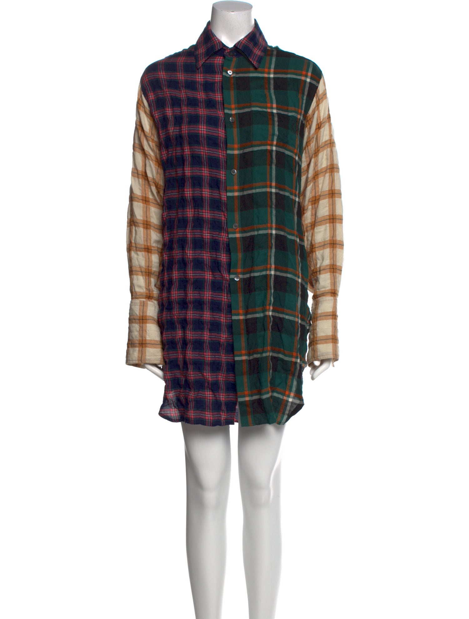 Loewe Plaid Print Knee-Length Dress