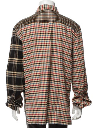 Loewe Plaid Print Long Sleeve Shirt