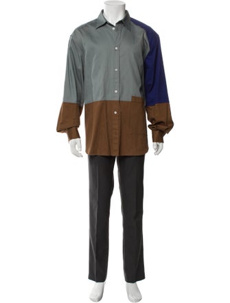 Loewe Signature Logo Colorblock Pattern Shirt