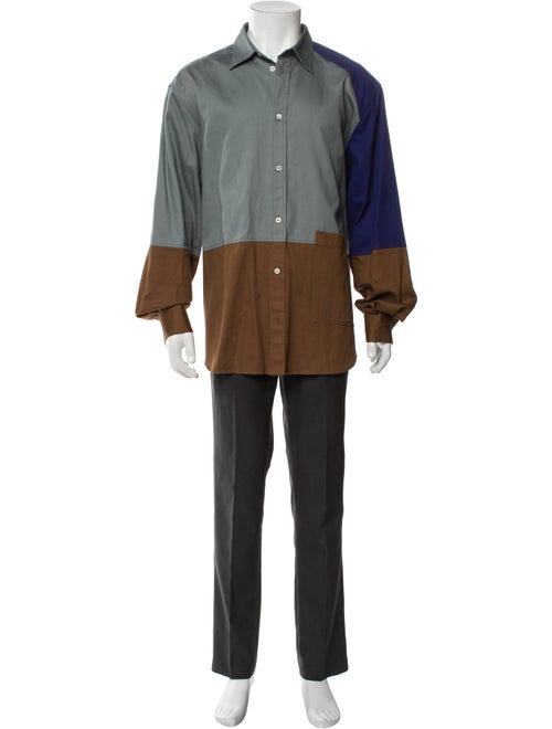 Loewe Signature Logo Colorblock Pattern Shirt