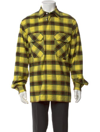Loewe Plaid Print Long Sleeve Shirt