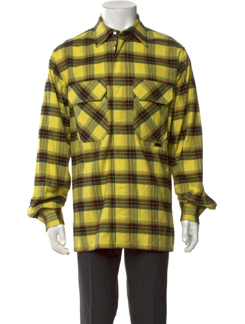 Loewe Plaid Print Long Sleeve Shirt