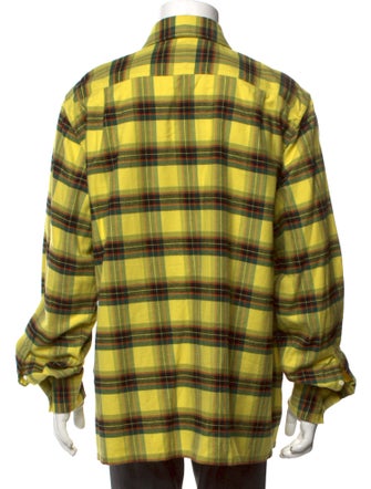 Loewe Plaid Print Long Sleeve Shirt