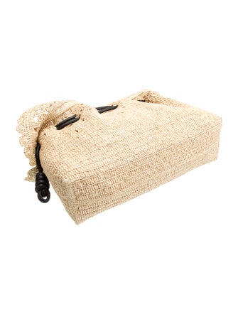 Loewe Raffia x Paula's Ibiza Medium Flamenco Raffia Clutch