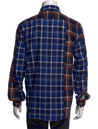 Loewe Plaid Print Long Sleeve Shirt