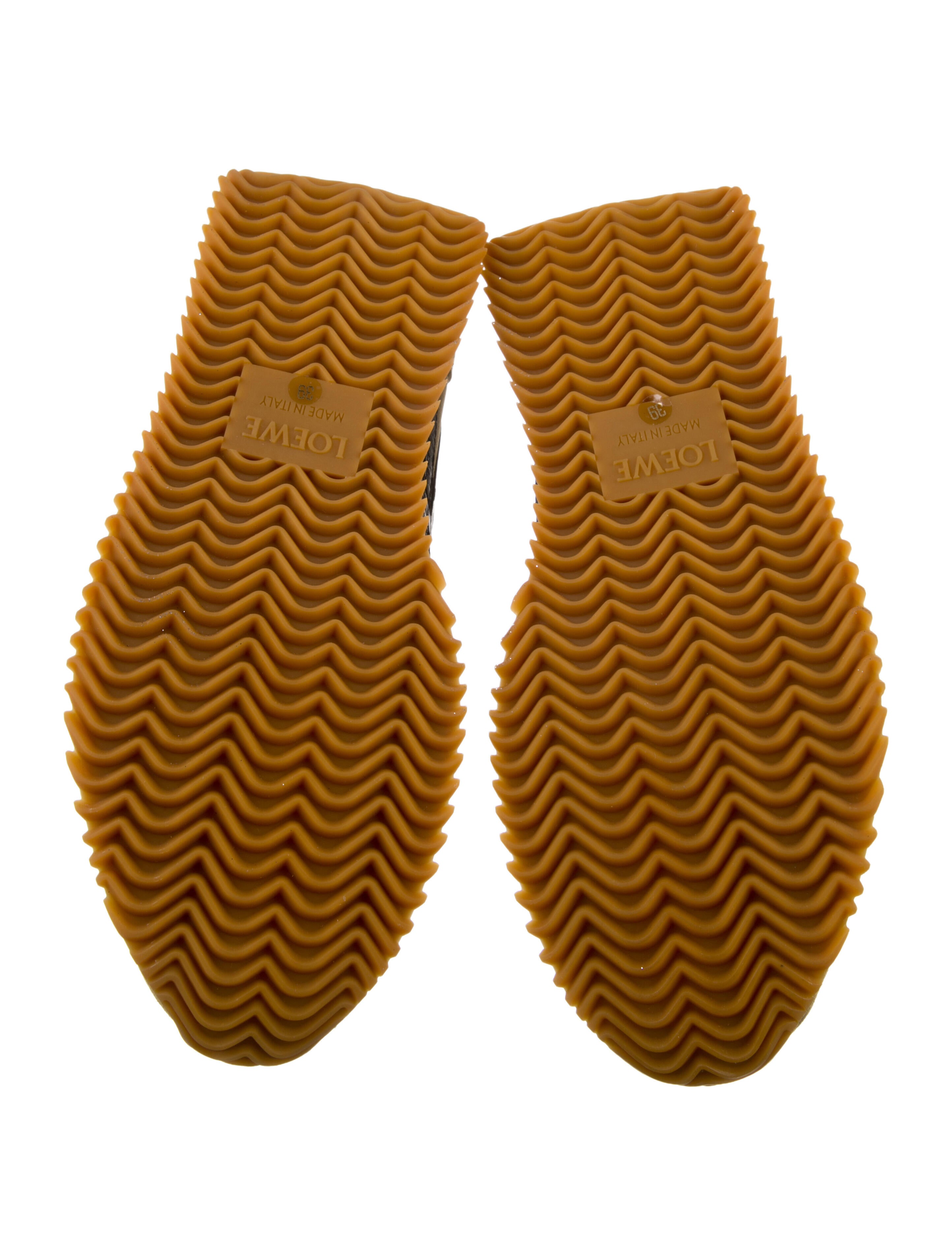 Loewe Suede Colorblock Pattern Sneakers