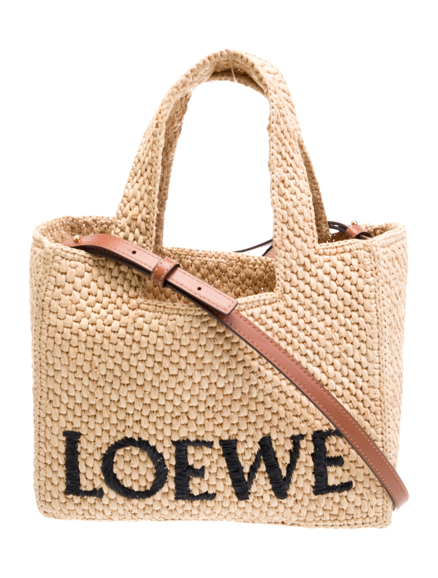 Loewe Raffia Pre-Owned 2010-2025 Raffia Font Tote satchel Mini