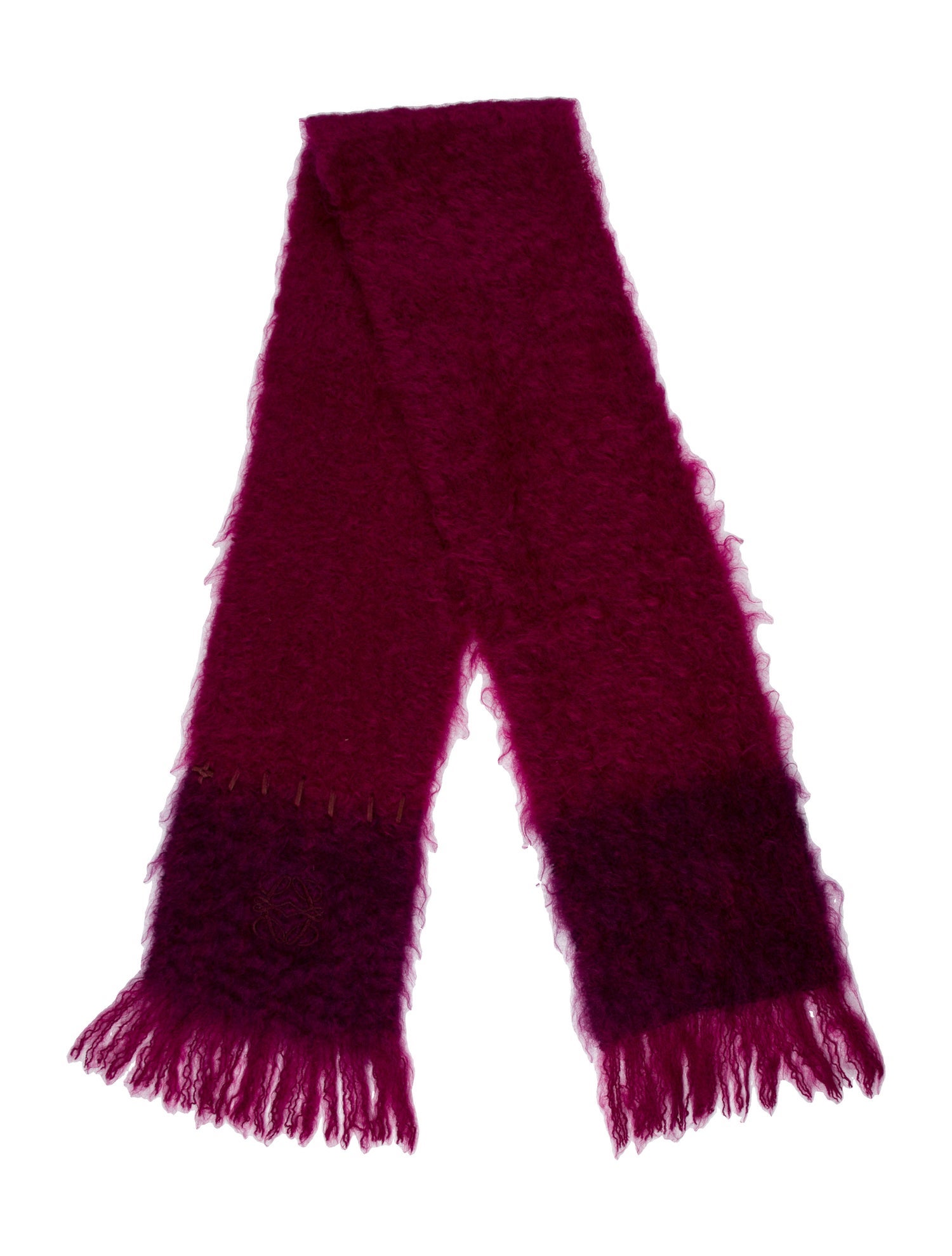 Loewe Mohair Colorblock Pattern Scarf