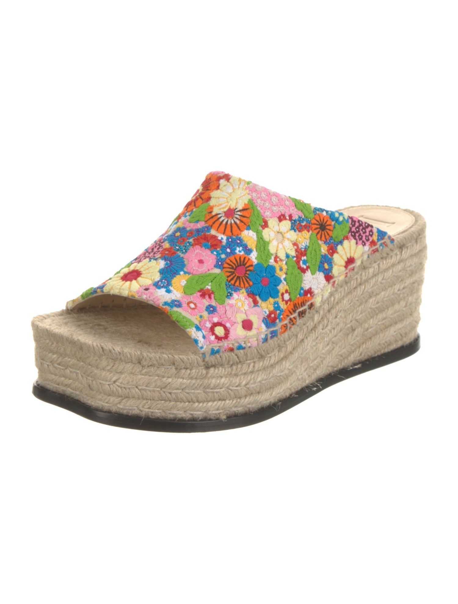 Loewe Jute Floral Print Espadrilles w/ Tags