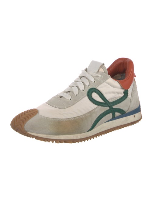 Loewe Suede Colorblock Pattern Sneakers