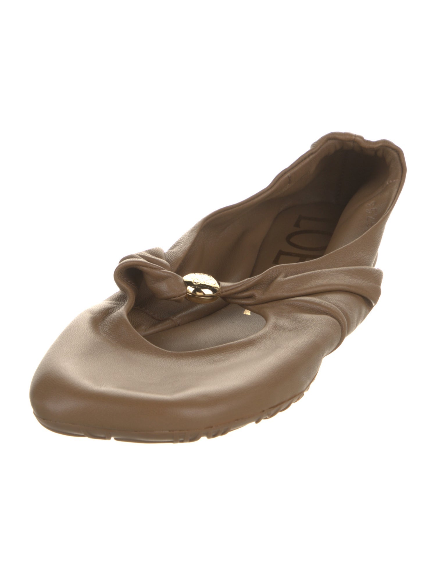 Loewe Leather Mary Jane Flats