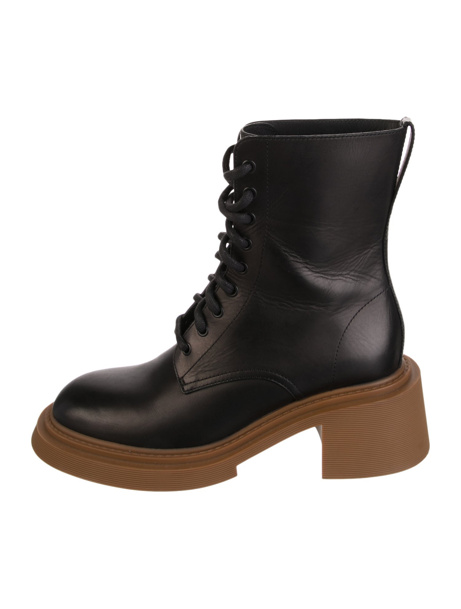 Loewe Leather Combat Boots