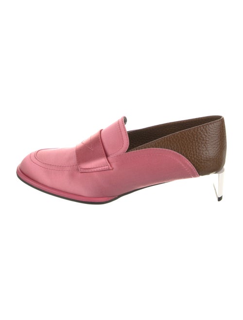 Loewe Satin Leather Trim Embellishment Mules
