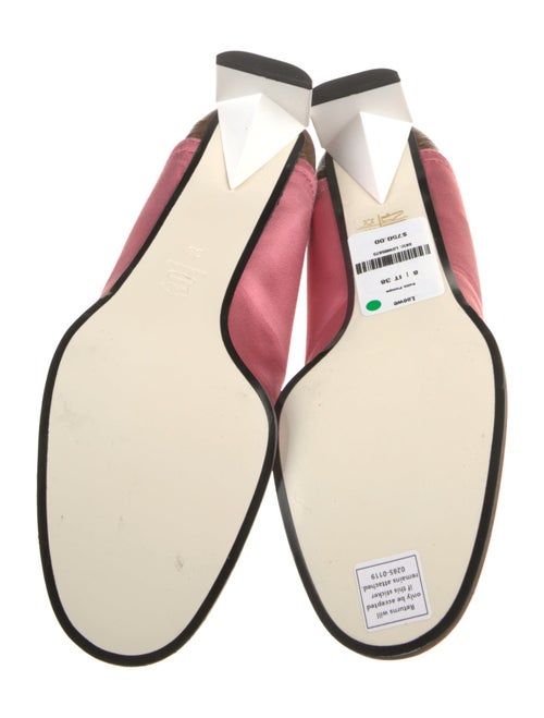 Loewe Satin Leather Trim Embellishment Mules