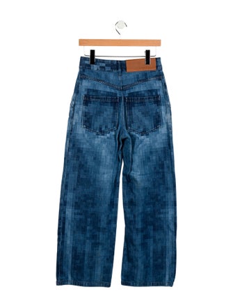 Loewe Pixelated Wide Leg Jeans