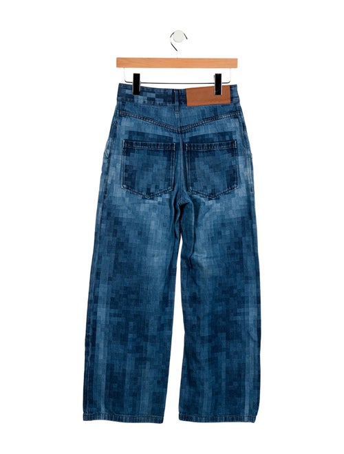 Loewe Pixelated Wide Leg Jeans