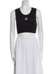 Loewe Graphic Print Scoop Neck Crop Top