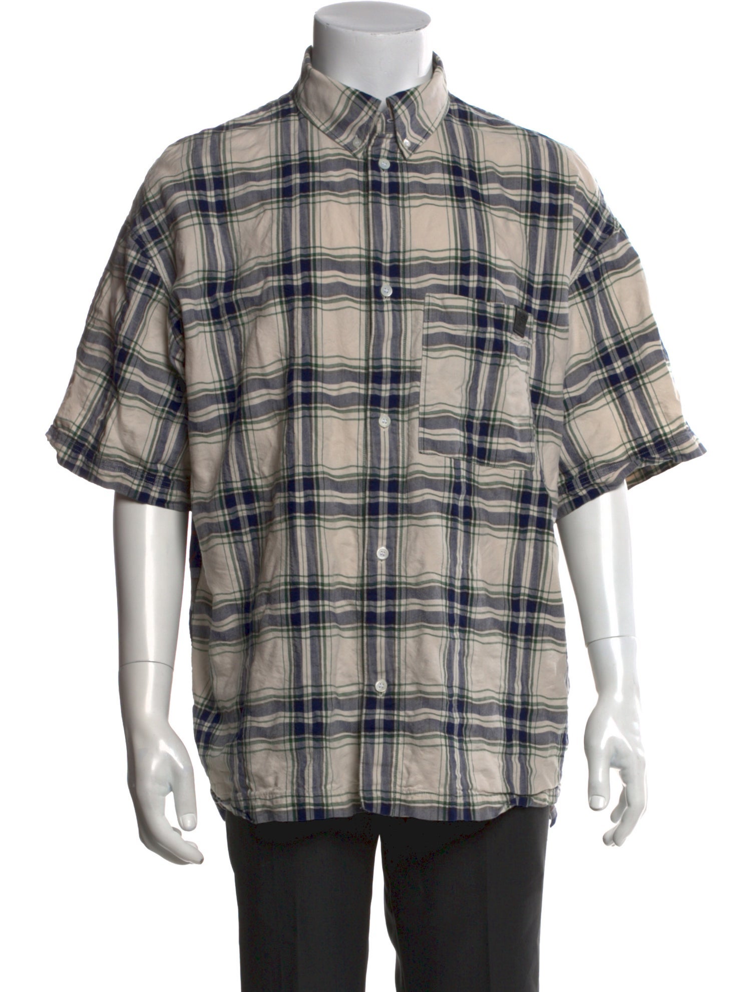 Loewe Plaid Print Short Sleeve Shirt