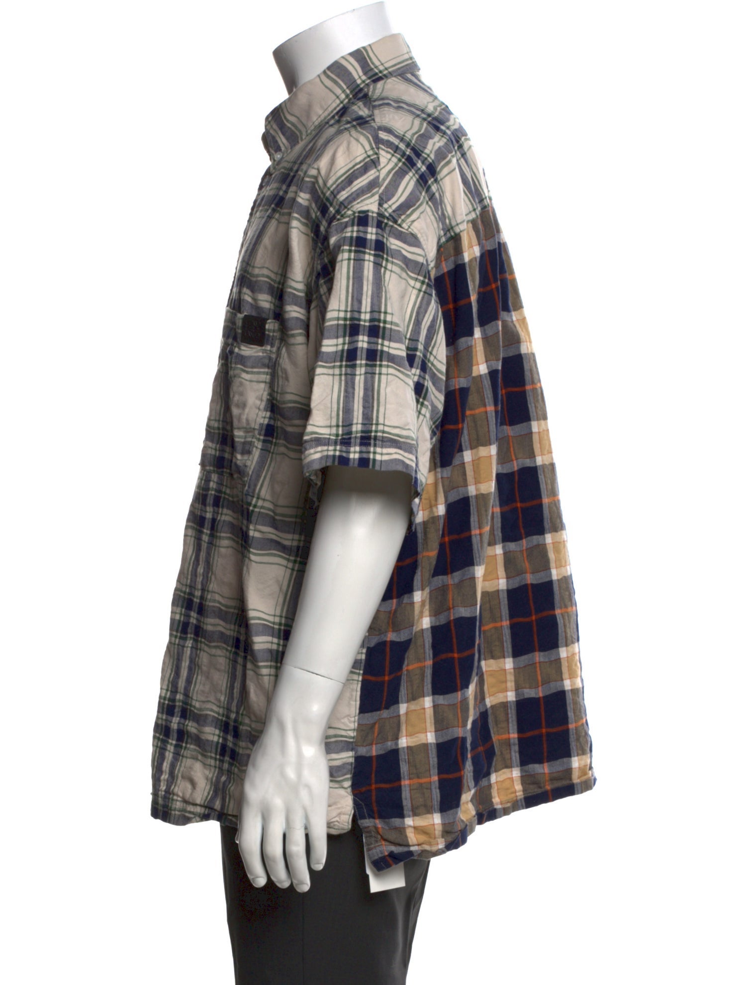 Loewe Plaid Print Short Sleeve Shirt