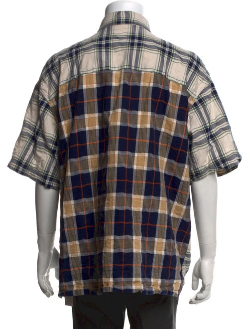 Loewe Plaid Print Short Sleeve Shirt
