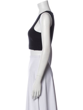 Loewe Graphic Print Scoop Neck Crop Top