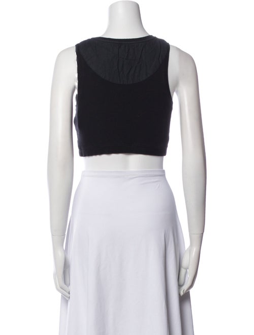 Loewe Graphic Print Scoop Neck Crop Top