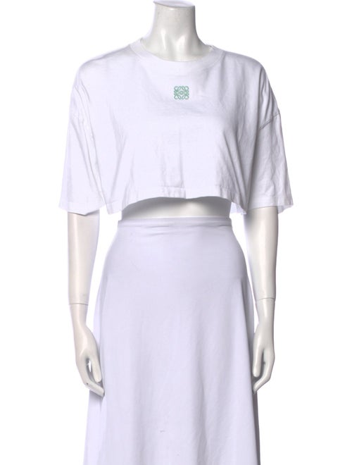 Loewe Graphic Print Crew Neck Crop Top