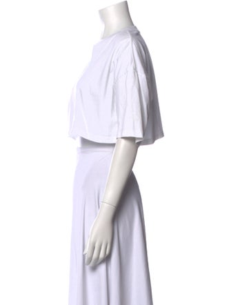 Loewe Graphic Print Crew Neck Crop Top