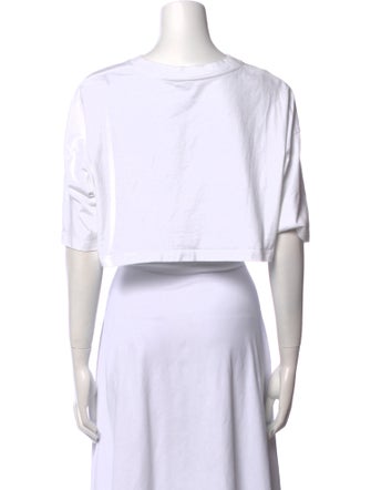 Loewe Graphic Print Crew Neck Crop Top