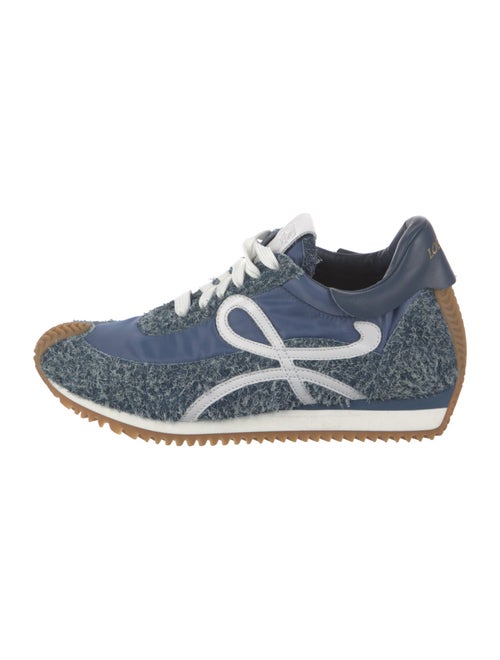 Loewe Suede Colorblock Pattern Sneakers