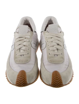 Loewe Suede Colorblock Pattern Sneakers