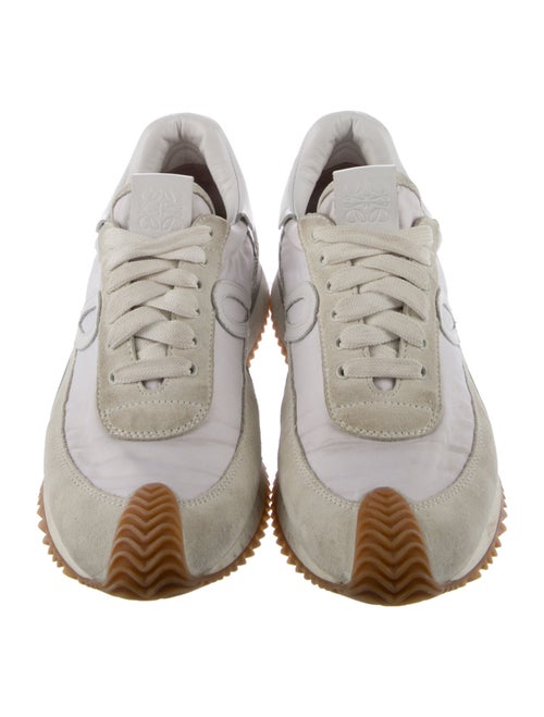 Loewe Suede Colorblock Pattern Sneakers