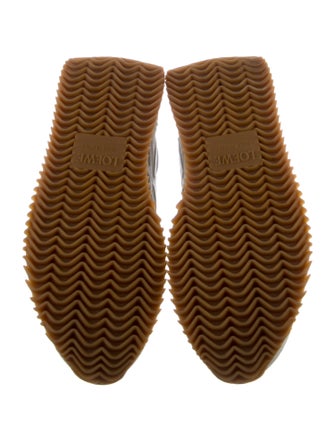Loewe Suede Colorblock Pattern Sneakers
