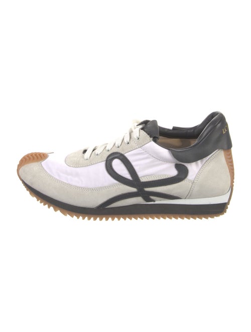 Loewe Suede Colorblock Pattern Sneakers