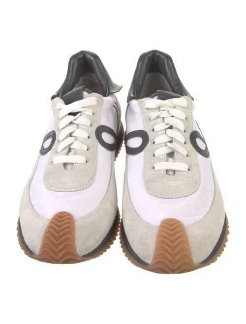 Loewe Suede Colorblock Pattern Sneakers