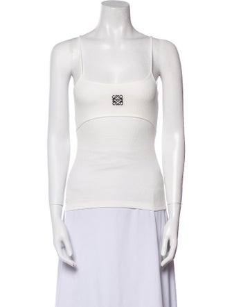 Loewe Graphic Print Square Neckline Top