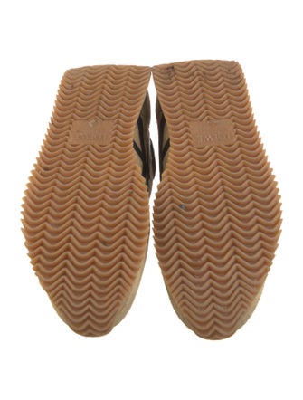 Loewe Suede Colorblock Pattern Sneakers