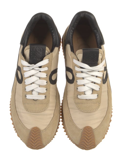 Loewe Suede Colorblock Pattern Sneakers