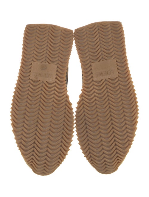 Loewe Suede Colorblock Pattern Sneakers