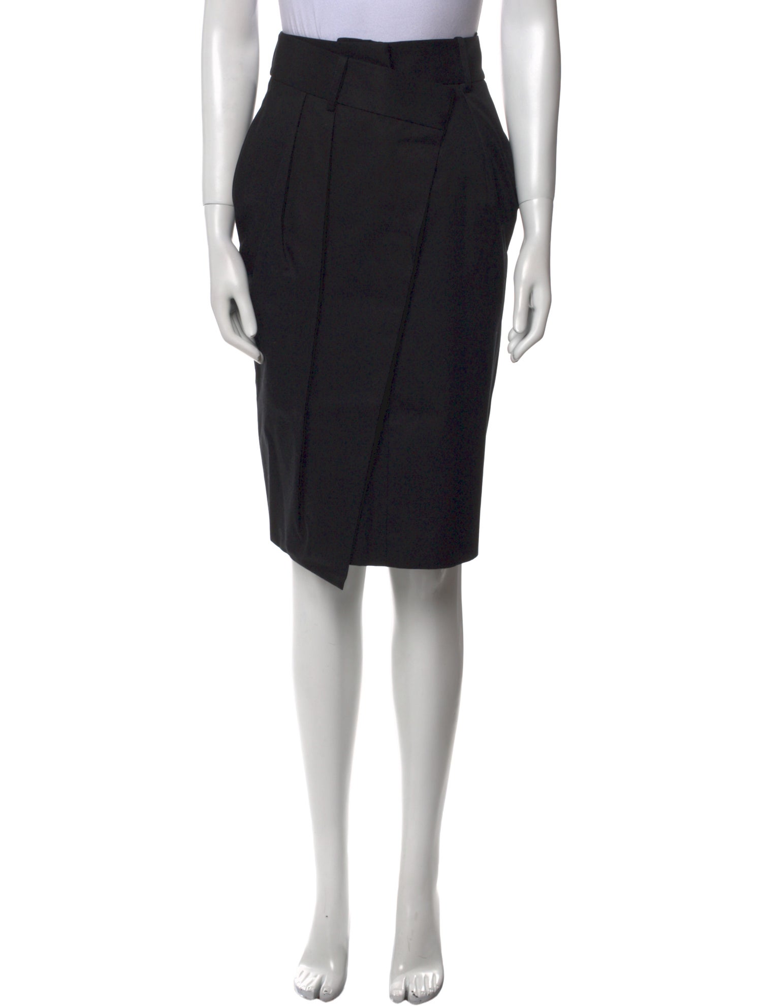 Loewe Leather Trim Embellishment Knee-Length Skirt