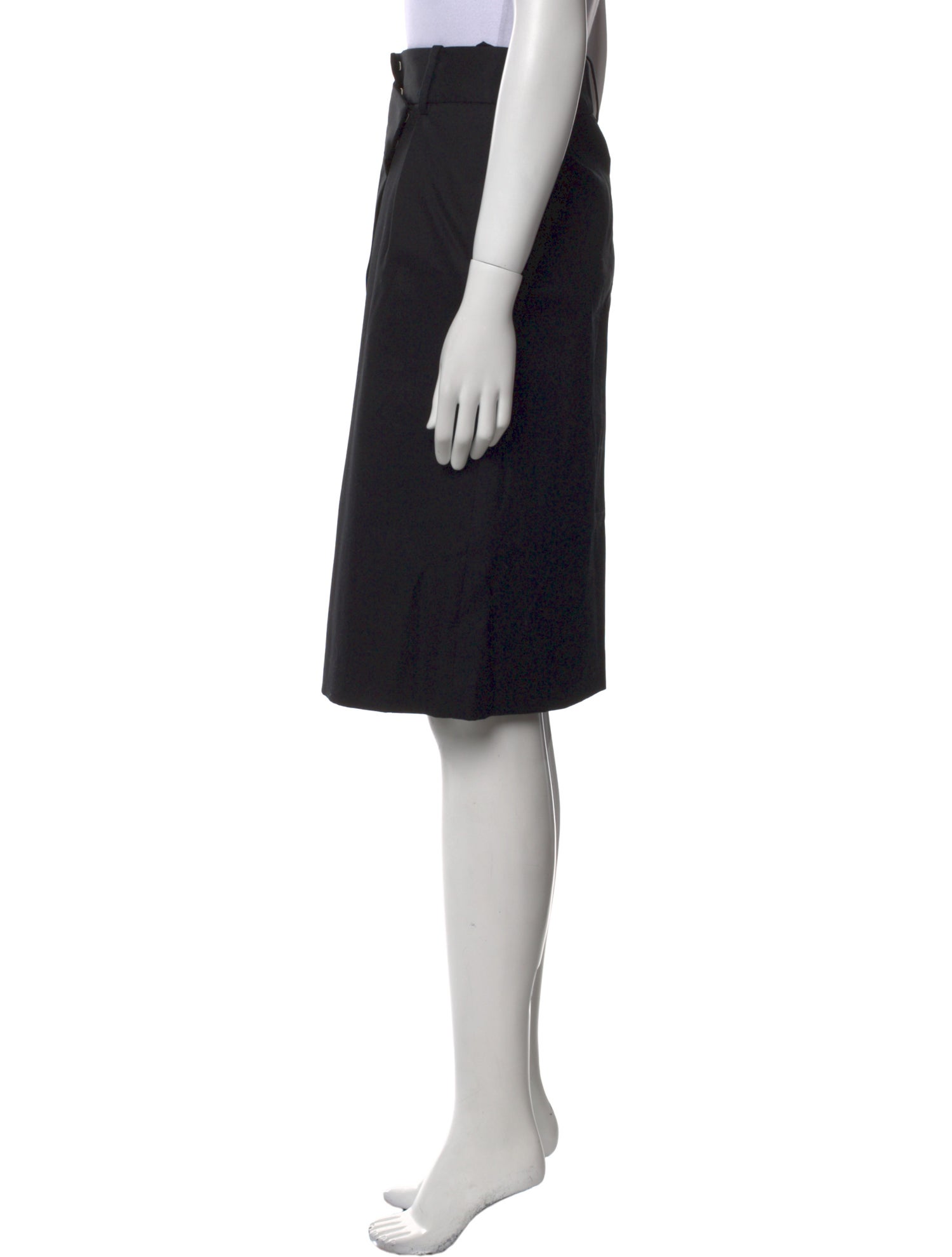 Loewe Leather Trim Embellishment Knee-Length Skirt